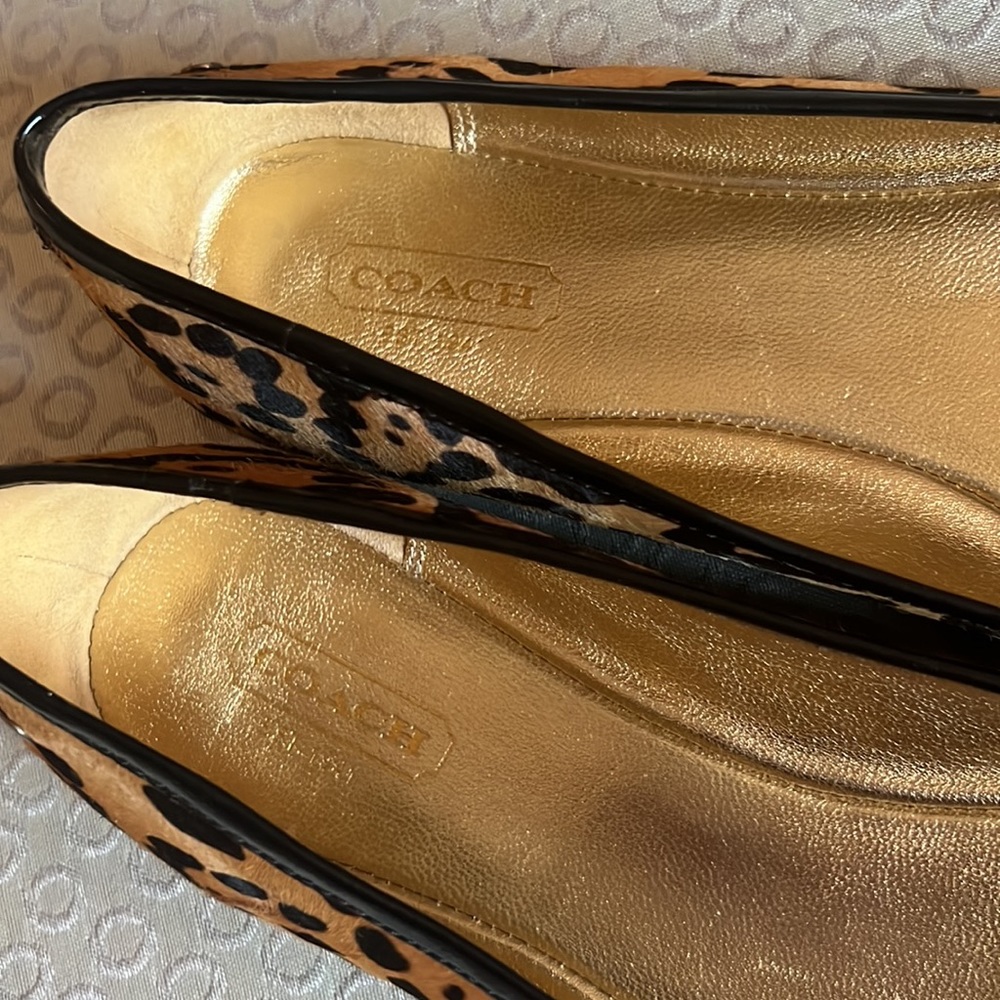 COACH Adorable Ocelot Print Haircalf Ballet Flats - Picture 11 of 12